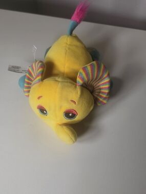 Plush Yellow Elephant Toy with Rainbow Ears